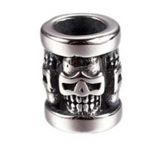 Colum Skull Charm/Bead 304 Stainless Steel