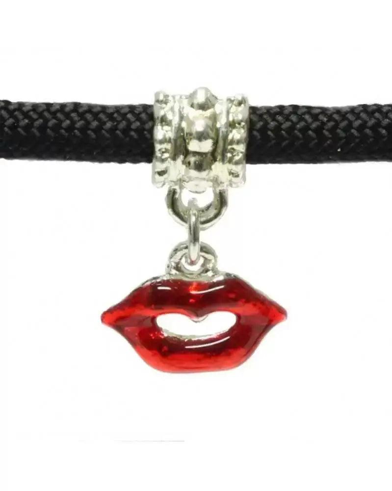Dangling Lip Charm with Red Enamel (5 Pack) - Paracord Galaxy