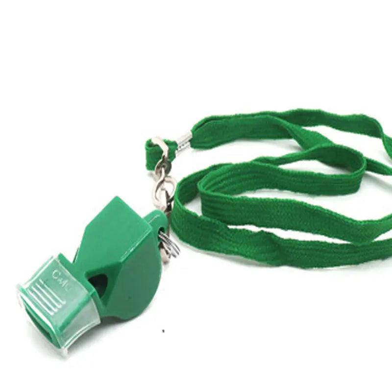 Dark Green Plastic Whistle with Lanyard - Paracord Galaxy