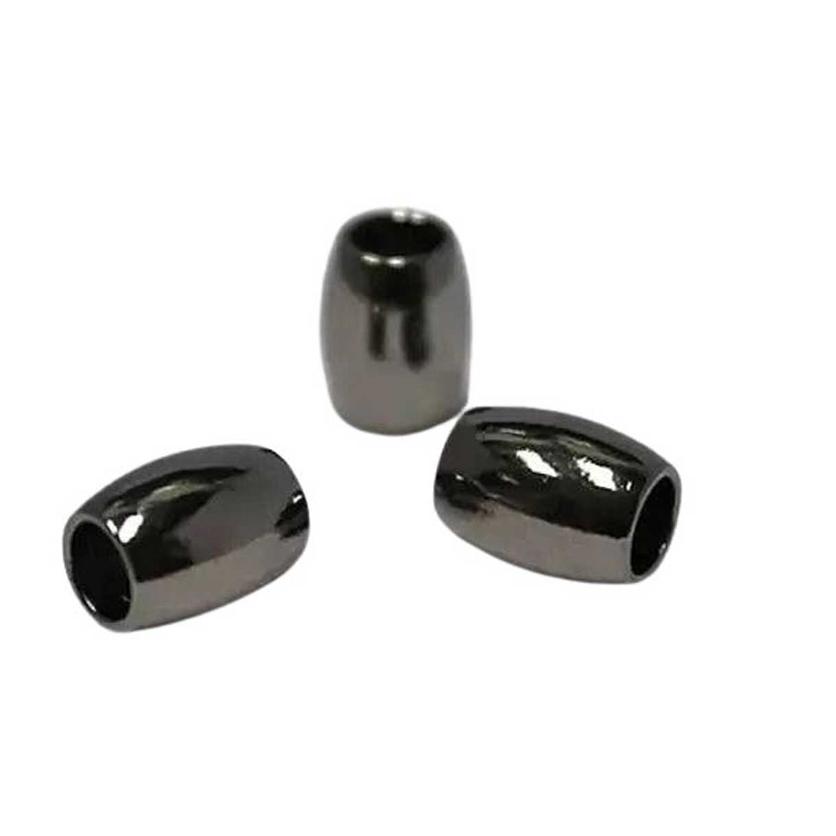 Dark Silver Barrel Bead (10 Pack)