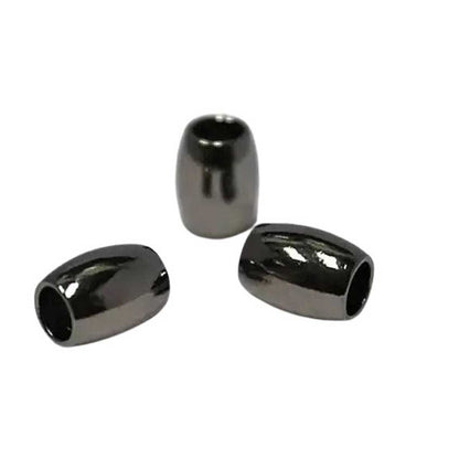 Dark Silver Barrel Bead (10 Pack)