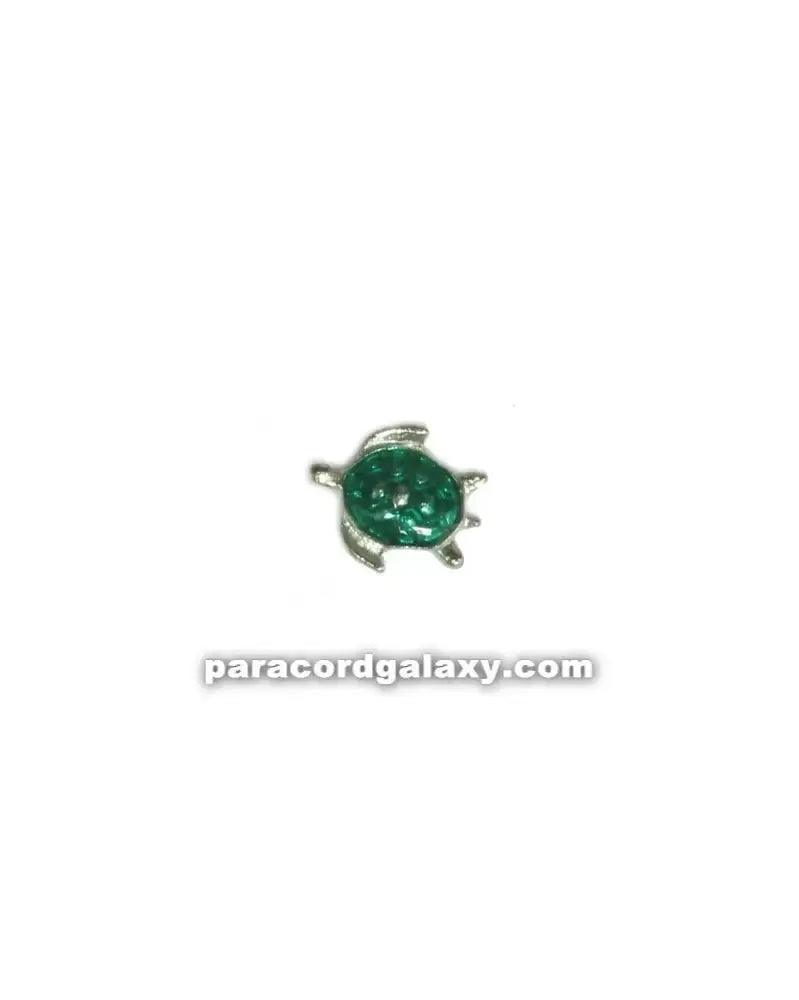Floating Charm Green and Silver Turtle (1 pack) - Paracord Galaxy