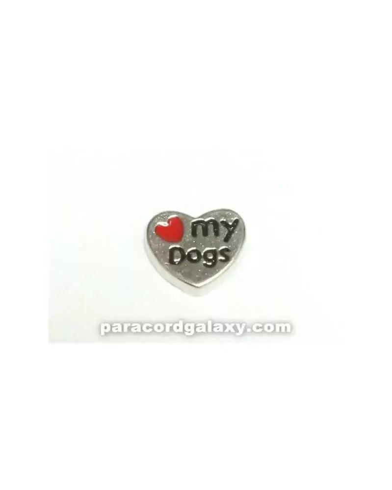 Floating Charm Heart - Love My Dogs (1 pack) - Paracord Galaxy