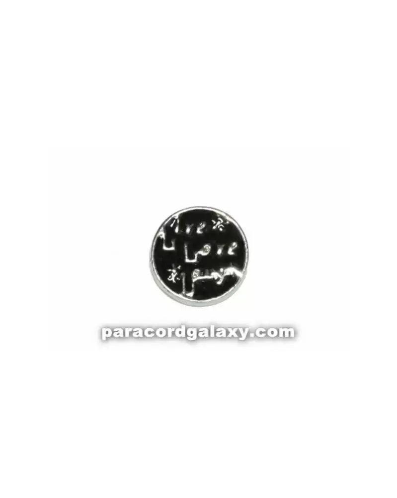 Floating Charm Round - Live- Love- Laugh - Black (1 pack) - Paracord Galaxy