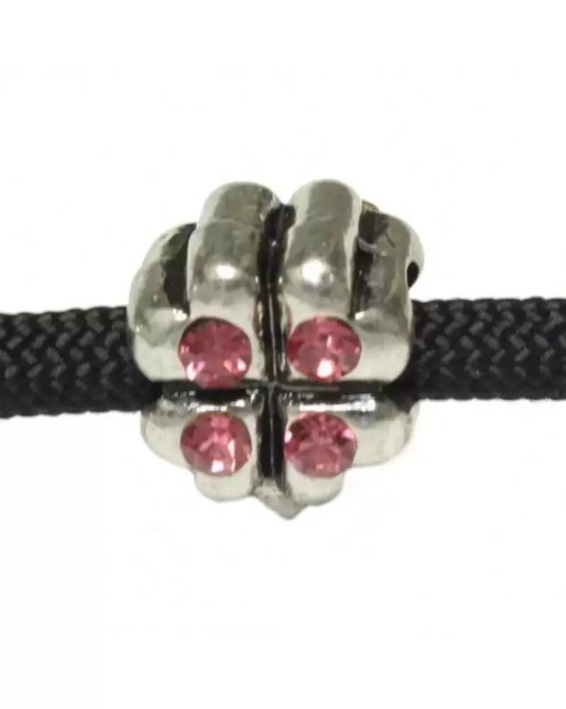 Four Leaf Clover with Pink Rhinestones (5 Pack) - Paracord Galaxy