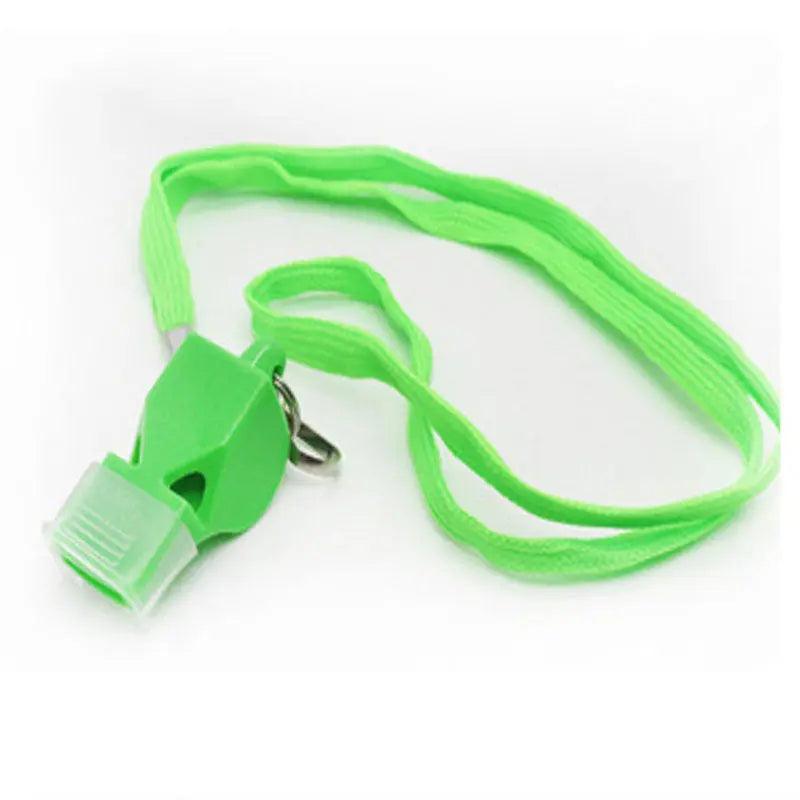 Green Plastic Whistle with Lanyard - Paracord Galaxy