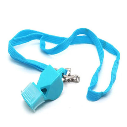 Lake Blue Plastic Whistle with Lanyard - Paracord Galaxy