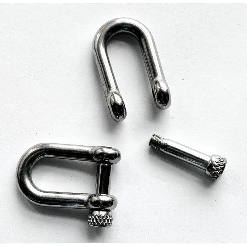 Large Stainless Steel U Shackles Knurled Knob (1 Pack) - Paracord Galaxy