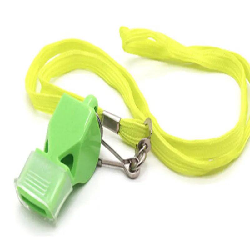 Light Green Plastic Whistle with Lanyard - Paracord Galaxy