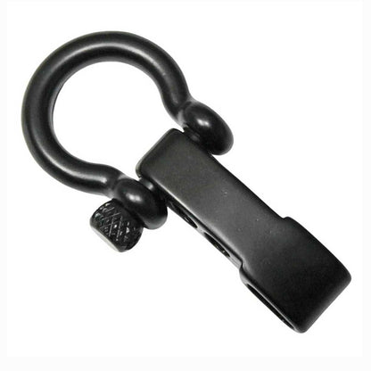 Matte Black Stainless Steel Adjustable Bow Shackle with Knurled Knob (1 Pack)