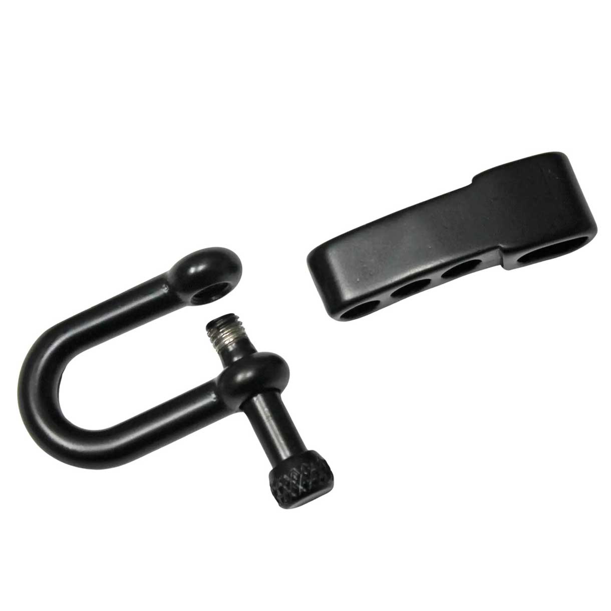 Matte Black Stainless Steel Adjustable U Shackle Knurled Knob (1 Pack)