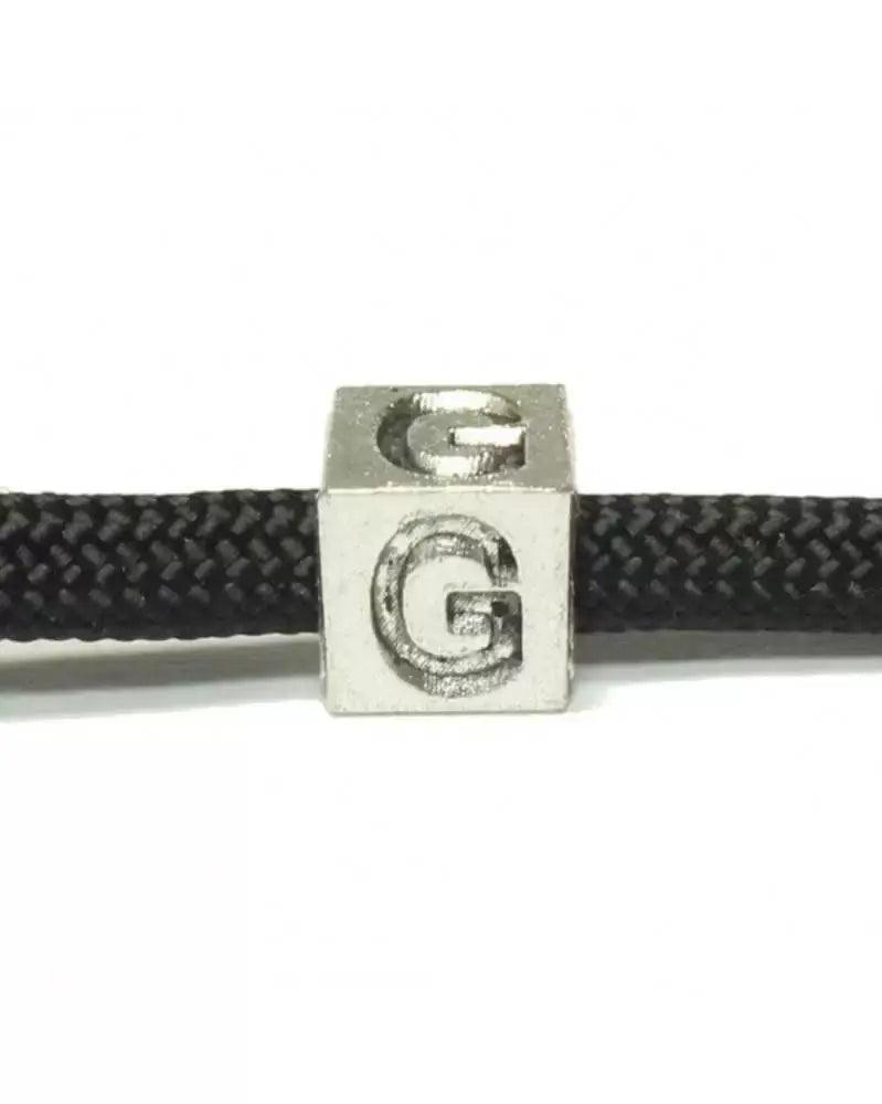 Metal Alphabet Letter Cube Bead - G (1 pack) - Paracord Galaxy