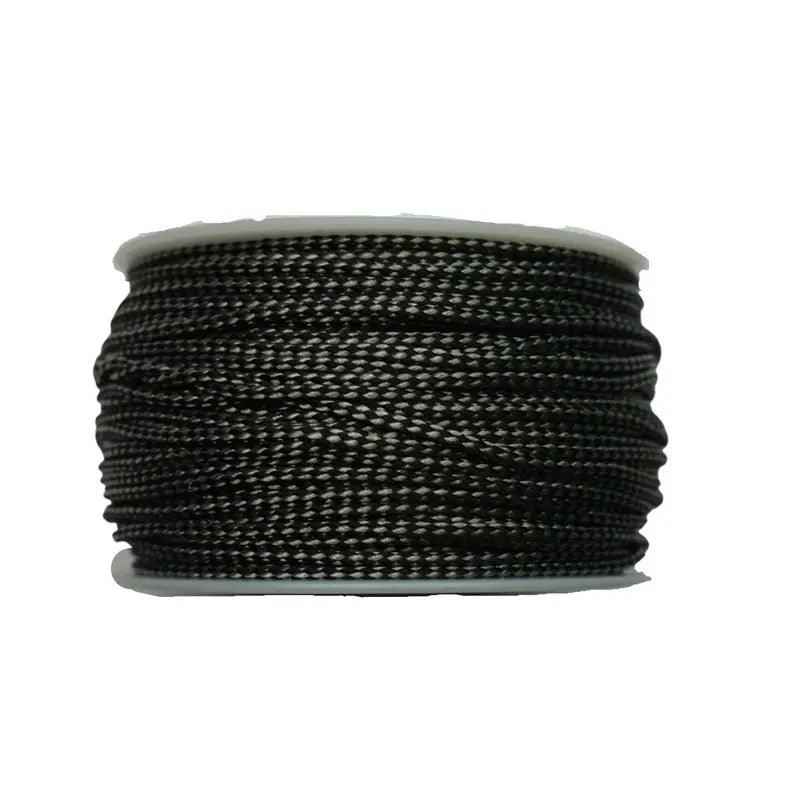 Micro Cord Black & White Stripes Made in the USA Nylon/Nylon (125 FT.) - Paracord Galaxy