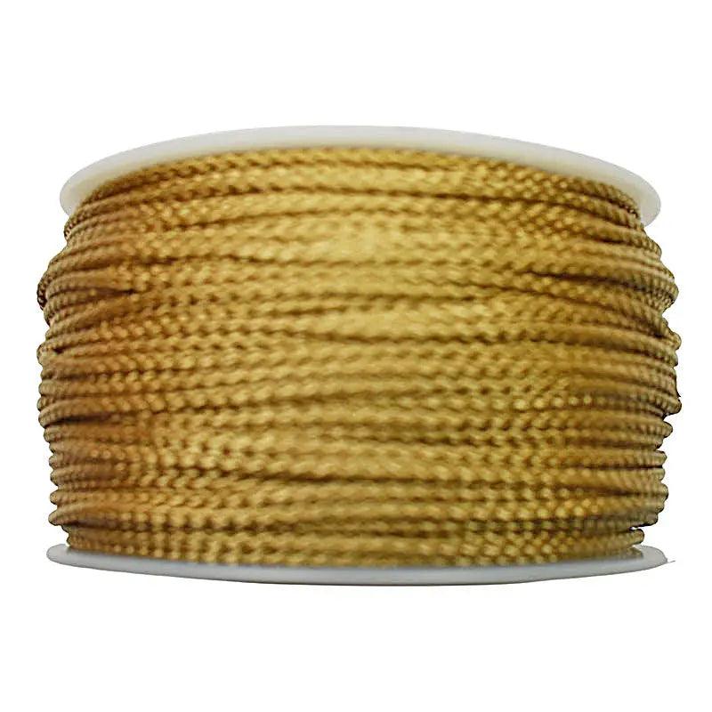 Micro Cord Gold Made in the USA Nylon/Nylon (125 FT.) - Paracord Galaxy