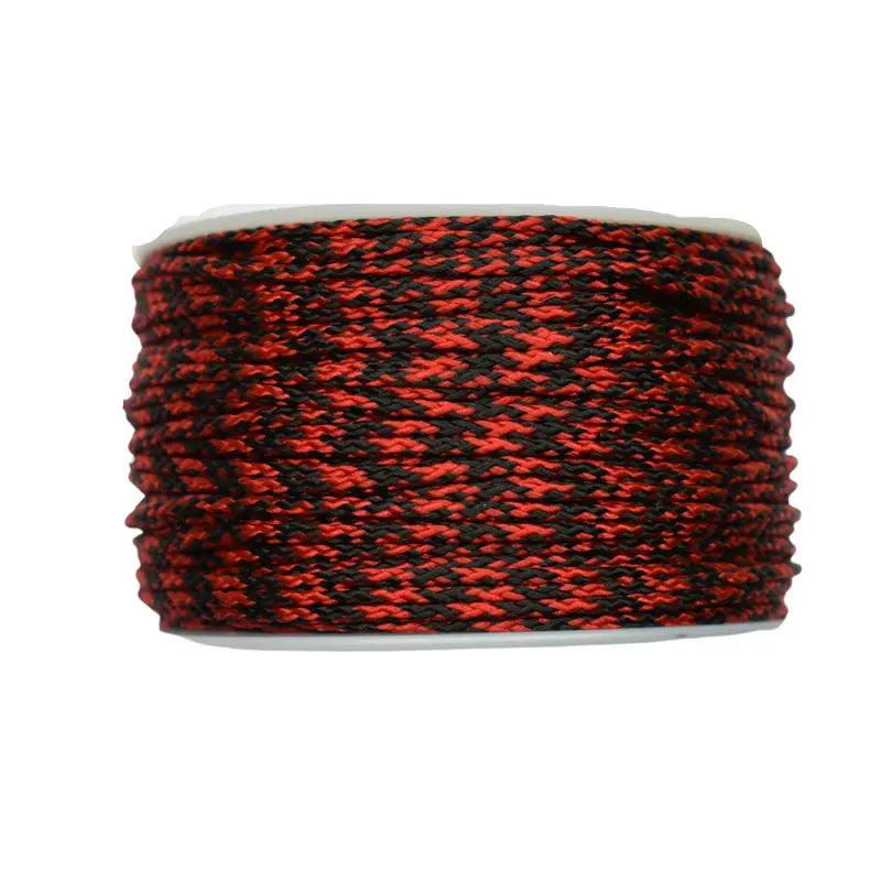 Micro Cord Imperial Red and Black 50/50 Made in the USA Nylon/Nylon (125 FT.) - Paracord Galaxy