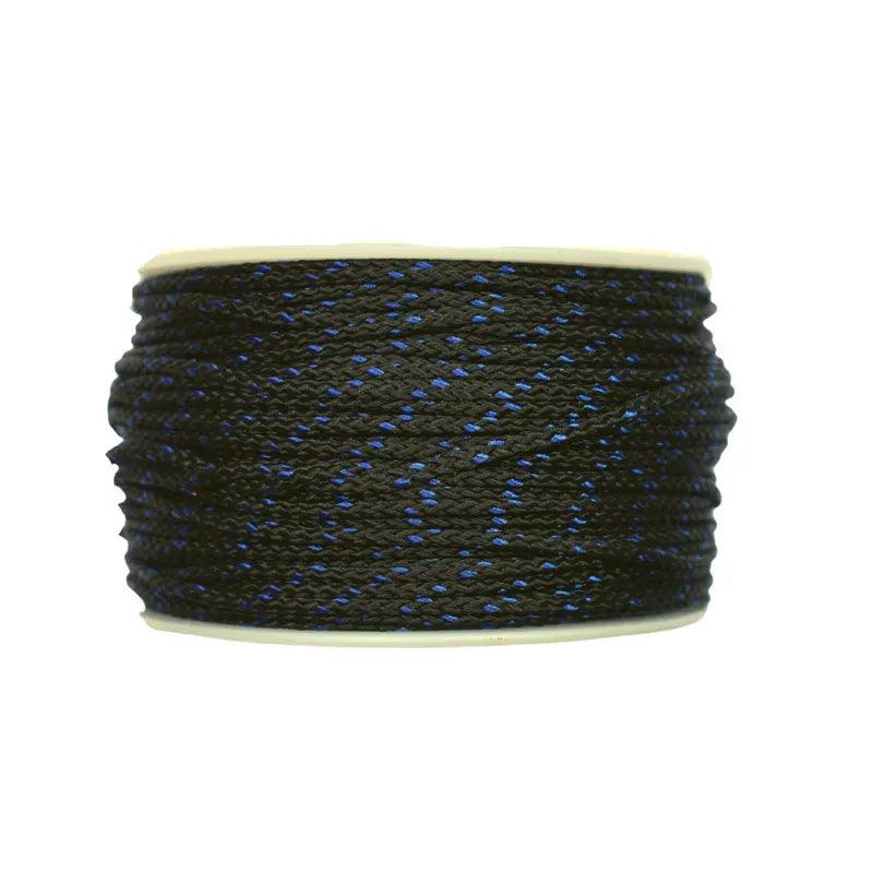 Micro Cord Thin Blue Line Made in the USA Nylon/Nylon (125 FT.) - Paracord Galaxy
