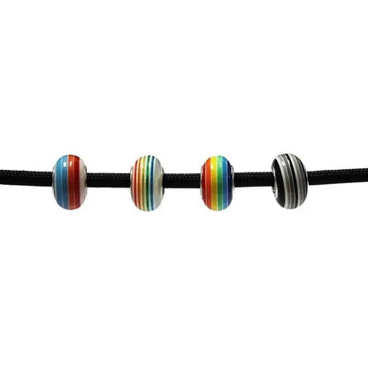 Multi-Color Rainbow Top Bead (5 Pack) - Paracord Galaxy