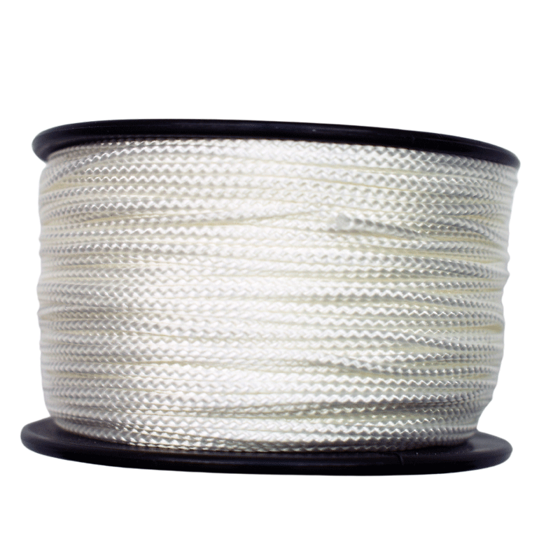 Nano Cord White Made in the USA Polyester/Nylon (300 FT.) - Paracord Galaxy
