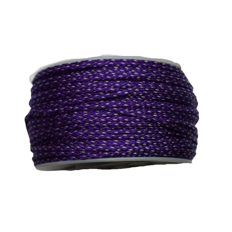Micro Cord Acid Purple W/ Silver Diamonds Made in US  (125 FT.)  163- nylon/nylon paracord