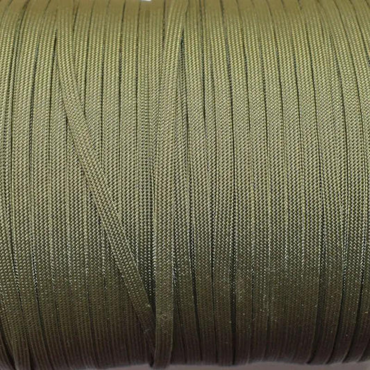 Sinker Line 3/8 Inch Olive Coreless Flat Nylon Cord Made in the USA  163- nylon/nylon paracord