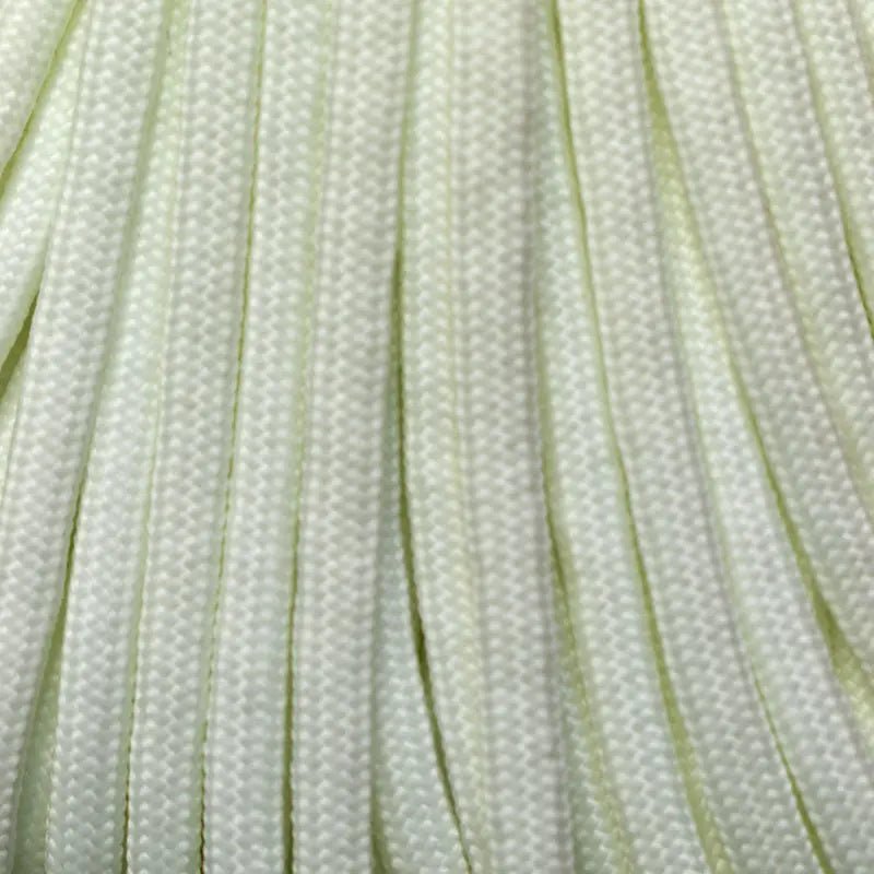 Paracord White Uber Glow in the Dark Made in the USA Polyester/Nylon (100 FT.) - Paracord Galaxy