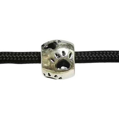 Paw Print Barrel Bead (5 Pack)