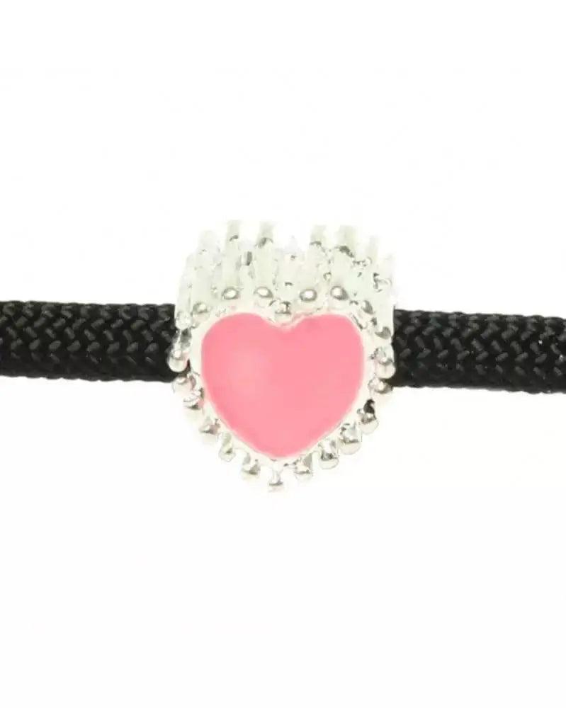 Pink Heart - European Style - Bead/Charm (5 pack) - Paracord Galaxy