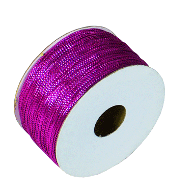 1 mm (3/64") Fuchsia/Pink Tinsel Cord 144 Yards