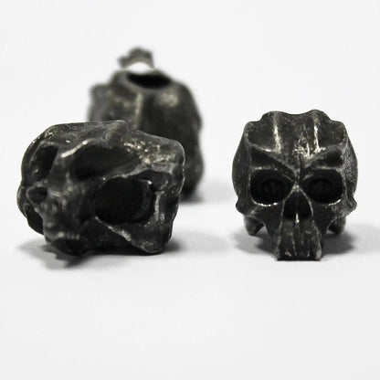 Schmuckatelli Black Oxidized Cyber Skull Bead USA Made (1 Pack) - Paracord Galaxy