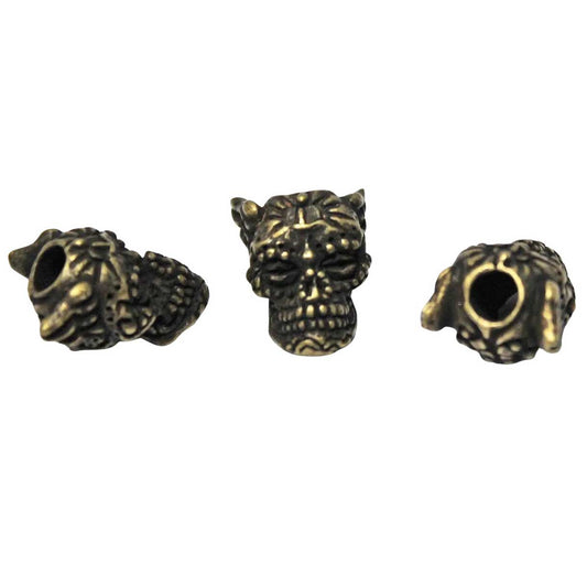Schmuckatelli Roman Brass Plated Oxidized Aquilo Sugar Skull Bead USA Made (1 Pack)