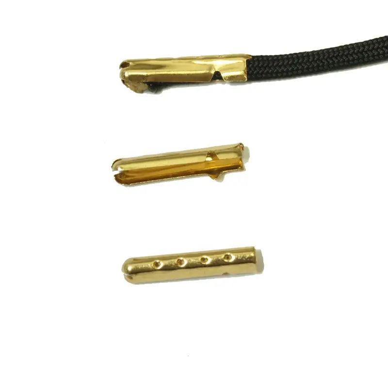Shoe Lace Tips/Aglets Gold (10 Pack) - Paracord Galaxy