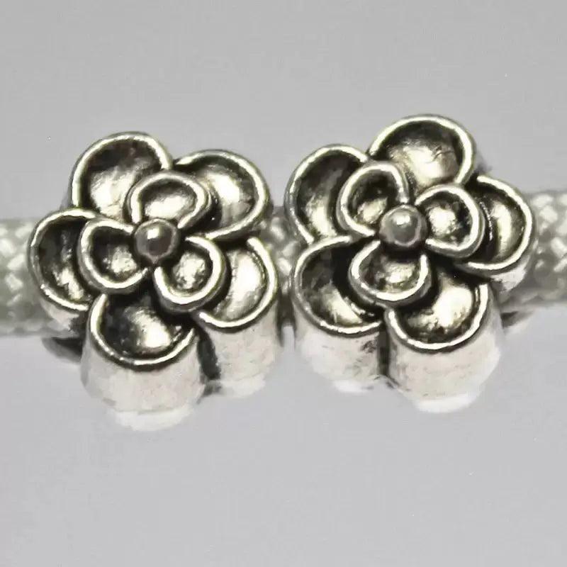 Silver Flower Bead (5 pack) - Paracord Galaxy