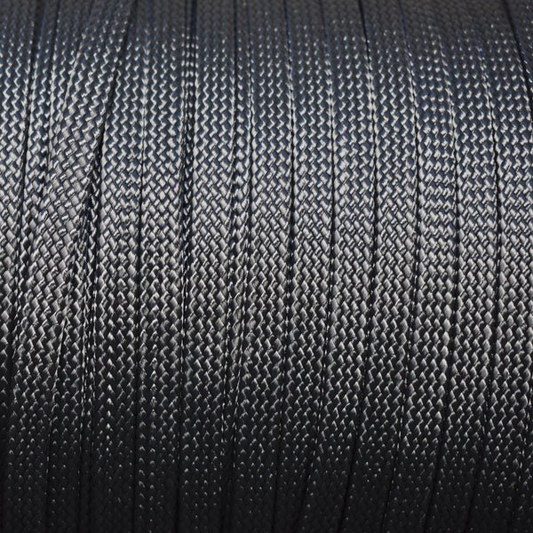 Sinker Line 1/4 Inch Black Coreless Flat Nylon Cord Made in the USA - Paracord Galaxy