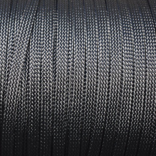 Sinker Line 3/8 Inch Black Coreless Flat Nylon Cord Made in the USA - Paracord Galaxy