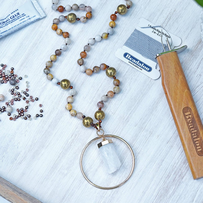 Silk thread necklace
