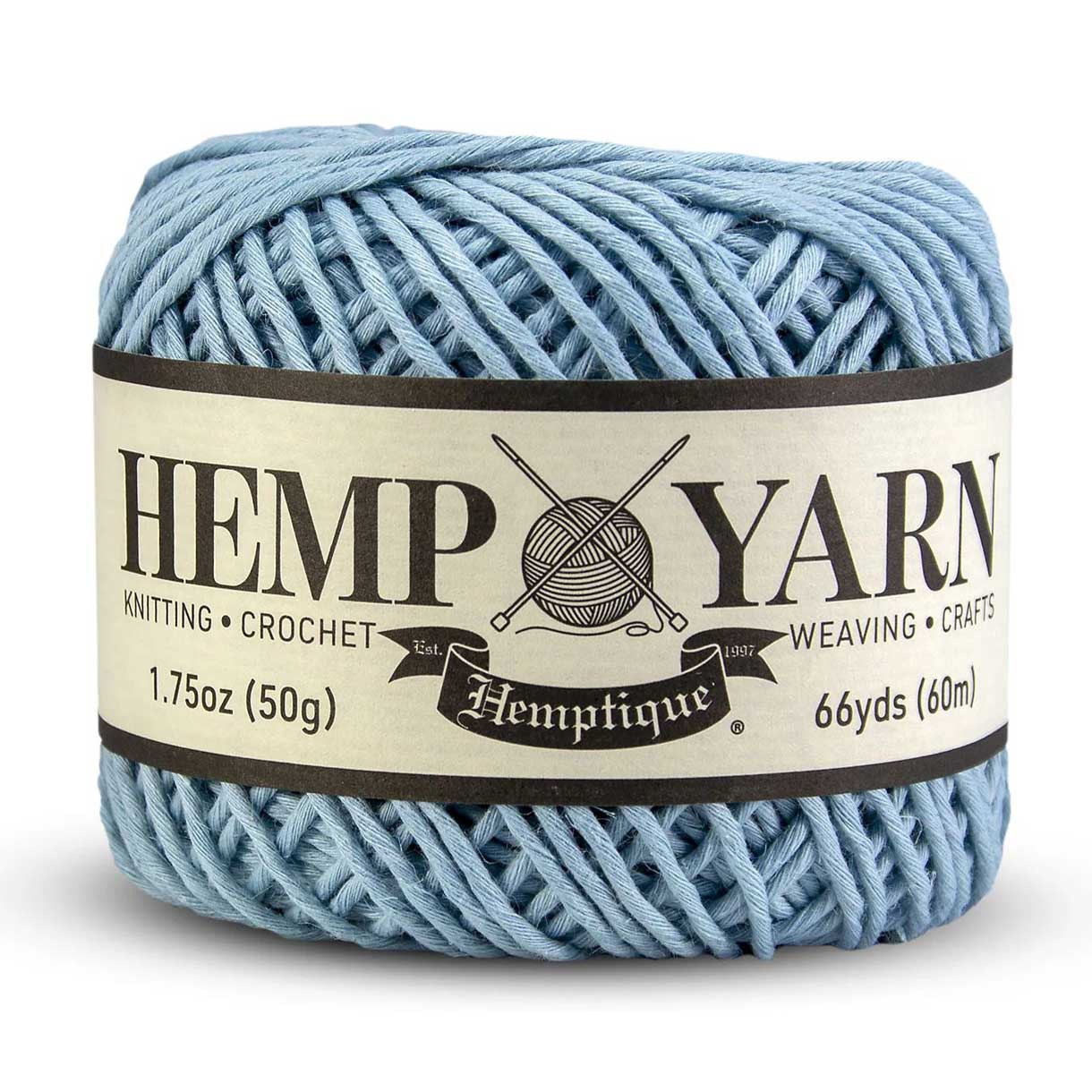Sky Blue Yarn Cotton and Hemp 1 Ball Total 60 m (66 yd)