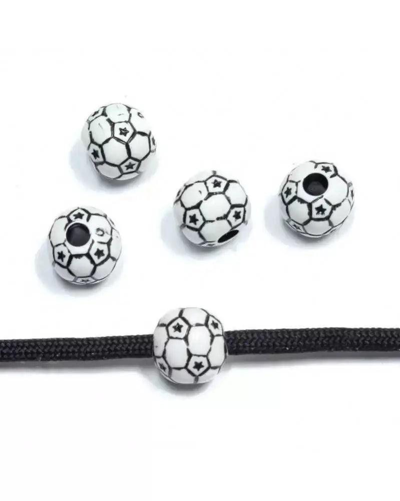 Soccer ball - Acrylic Bead (10 pack) - Paracord Galaxy