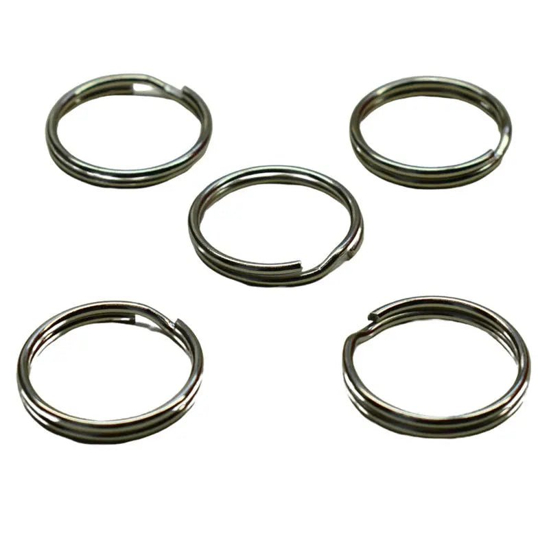 Split Ring Rounded 1 1/8 Inch Outside Dimension Stainless Steel (5 Pack) - Paracord Galaxy