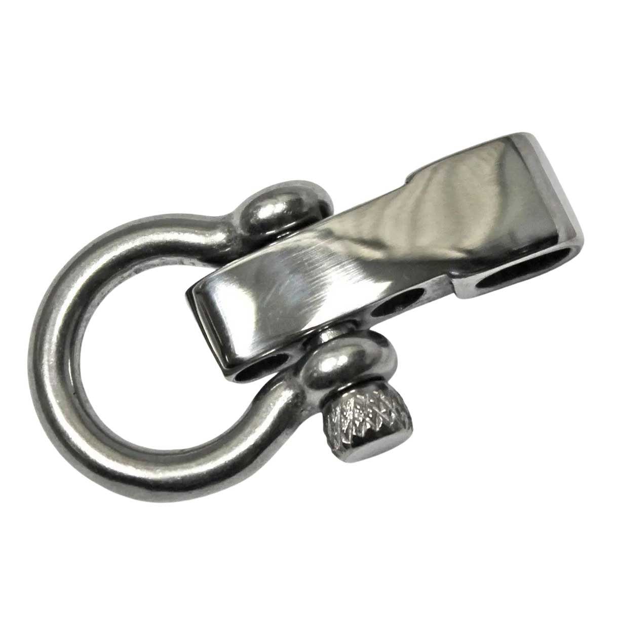 Stainless Steel Adjustable Bow Shackle with Knurled Knob (1 Pack)