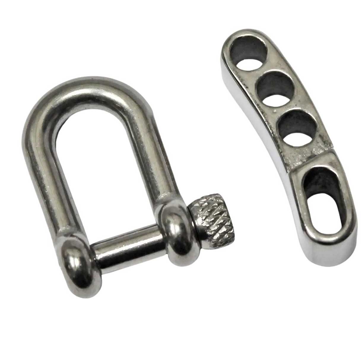 Stainless Steel Adjustable U Shackle Knurled Knob (1 Pack)