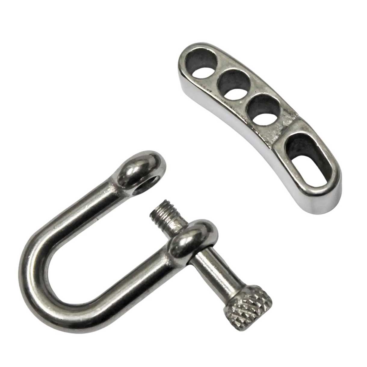 Stainless Steel Adjustable U Shackle Knurled Knob (1 Pack)