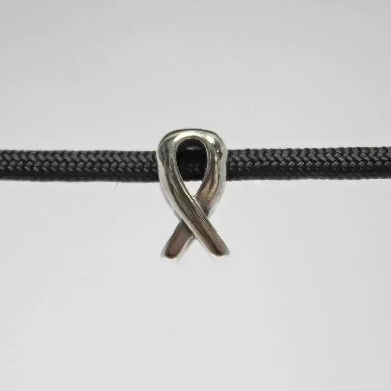 Stainless Steel Awareness Ribbon Bead (1 Pack) - Paracord Galaxy
