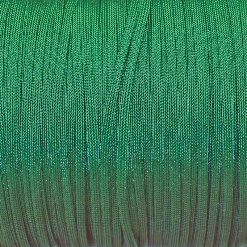 Whip Maker (WhipMaker) 1/8 Inch Kelly Green Coreless Hollow Flat Nylon Cord Made in the USA - Paracord Galaxy