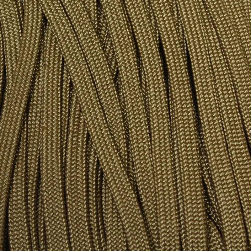 Whip Maker (WhipMaker) 3/16 Inch Coyote Brown Coreless or Hollow Flat Nylon Cord Made in the USA aka 650 Coreless Paracord. - Paracord Galaxy