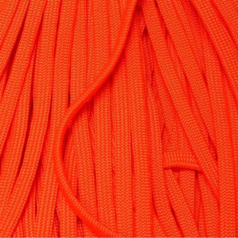 Whip Maker (WhipMaker) 3/16 Inch Neon Orange Coreless or Hollow Flat Nylon Cord Made in the USA aka 650 Coreless Paracord. - Paracord Galaxy