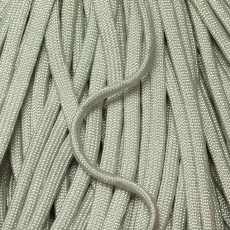Whip Maker (WhipMaker) 3/16 Inch Silver Gray/Grey Coreless or Hollow Flat Nylon Cord Made in the USA aka 650 Coreless Paracord. - Paracord Galaxy