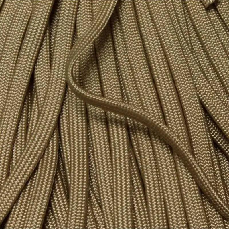 Whip Maker (WhipMaker) 3/16 Inch Tan Coreless (Hollow) Flat Nylon Cord Made in the US aka 650 Coreless Paracord - Paracord Galaxy