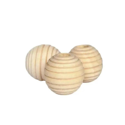 Wood Beehive Bead (10 pack) - Paracord Galaxy