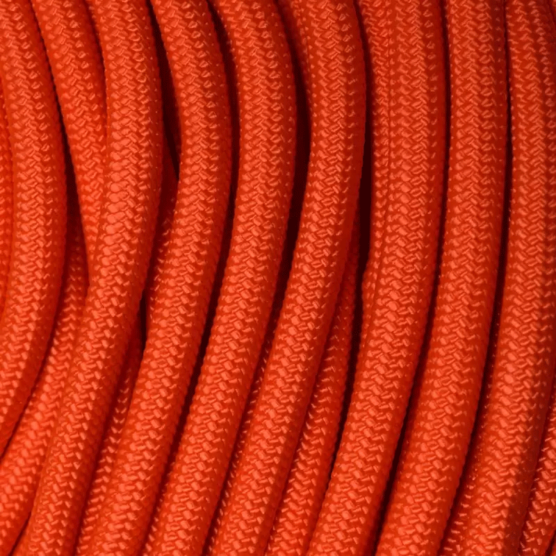 1/4" Nylon Paramax Rope Neon Orange Made in the USA (100 FT.) 500FtSpool 163- nylon/nylon paracord