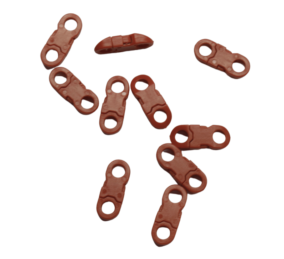 1/4 Inch Red Flat Side Release Buckles (10 pack)  paracordwholesale